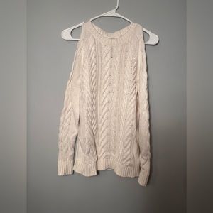 Ann Taylor Loft cut out sleeve sweater LS long sleeve